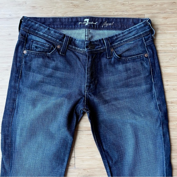 EUC 7 For All Mankind Flynt Flare Dark Wash Women’s Bootcut Seven Jeans Size 29 - Picture 11 of 13